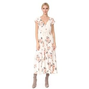 Free People All‎ I Got Floral Maxi Dress in Ivory Size 0 Boho Cottagecore Floral